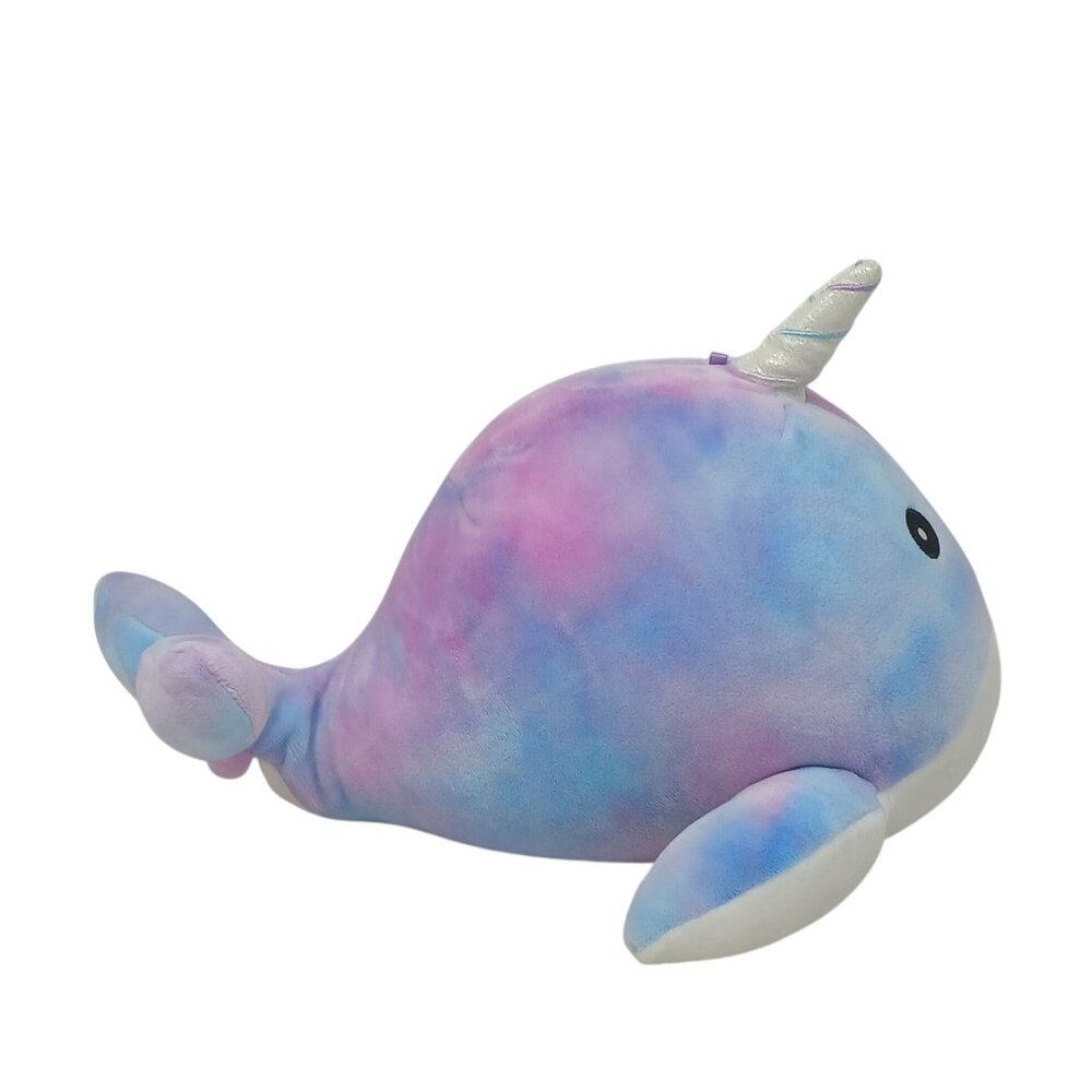 Squishmallows Narwhal Plush Toy 11" Purple/Blue TieDye Soft Cuddly Stuffed #D-36 - Picture 4 of 10